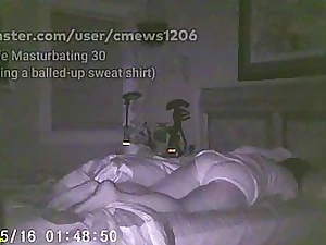 Replete rump dame didn't know about a hidden camera in will not hear of bedroom, so she went to grab some shut-eye