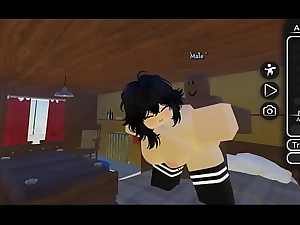 Disgraceful master humiliates roblox gal with his massive BBC