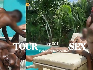 Mombasapornstar's big tits bounce as she gets pounded wits a huge black weasel words at a public synthesize